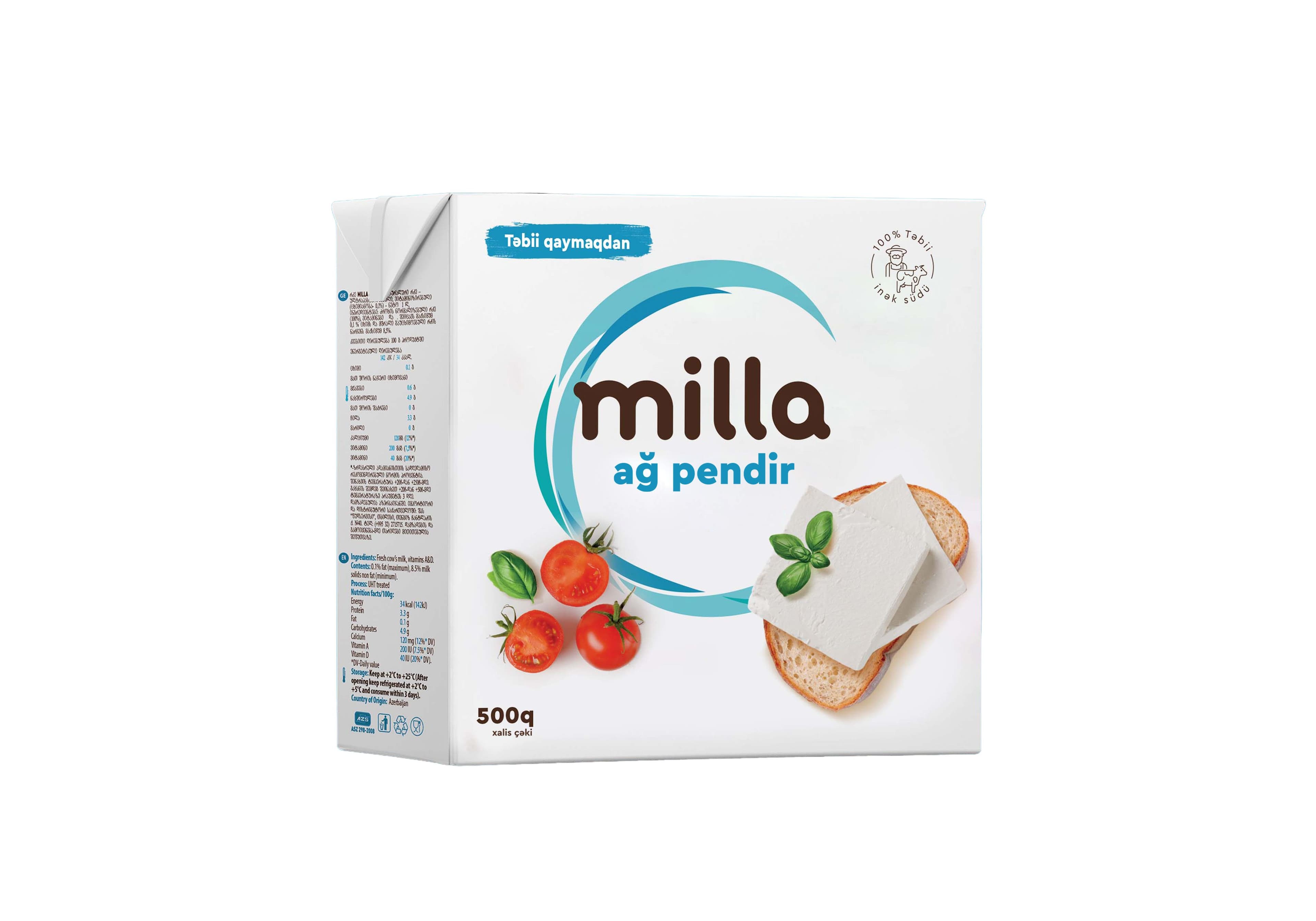 Milla White Cheese 500 qr