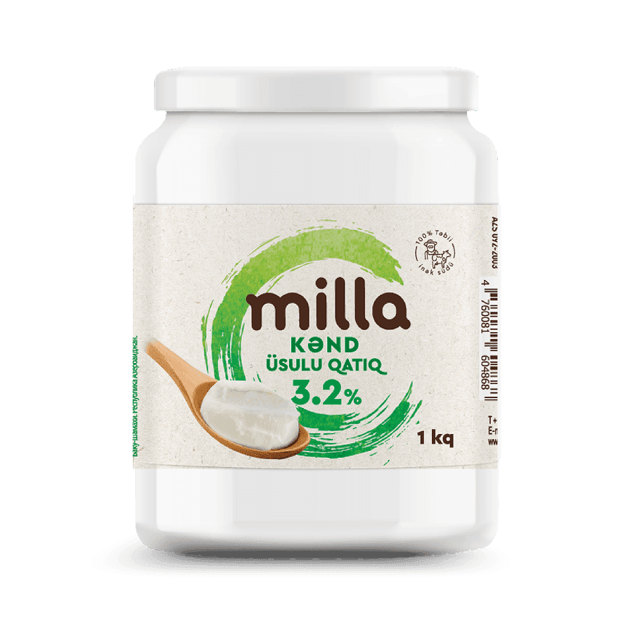 Milla Kənd Üsulu Qatıq 3.2% 1 kq