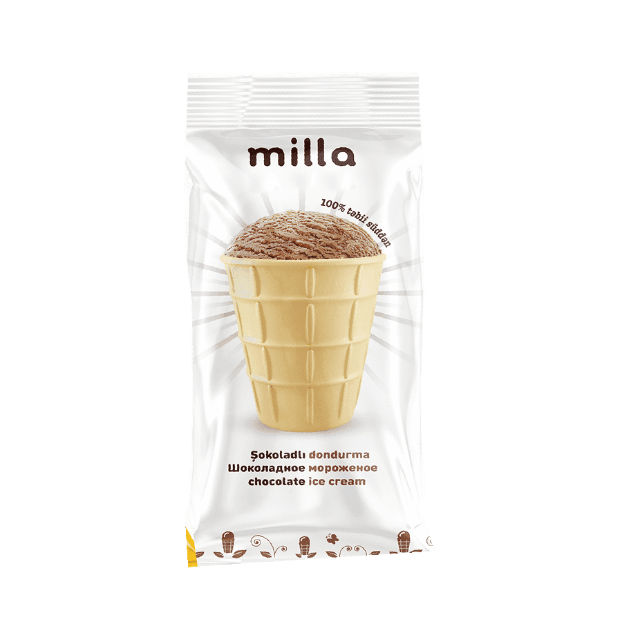 Vanilla and Chocolate Plombir in Cup 70ml